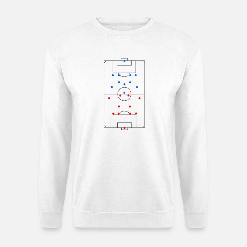 Unisex Design Fußballfeld Taktik - Unisex Pullover - Weiß