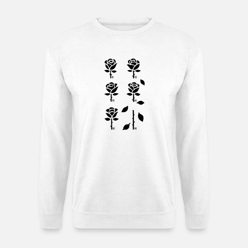 Minimalist Rose | Line Art - Unisex Sweatshirt - white