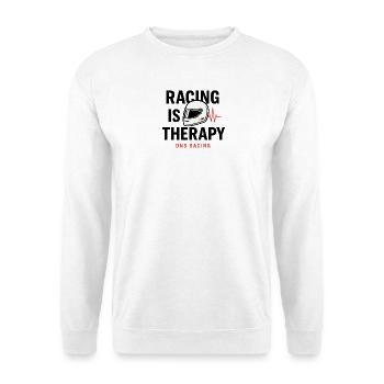 Racing Ist Therapie Helm Grafik - Unisex Pullover - Weiß - Vorne