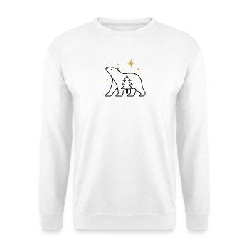 Polar Bear in the Star Forest - Unisex Sweatshirt - white - Front
