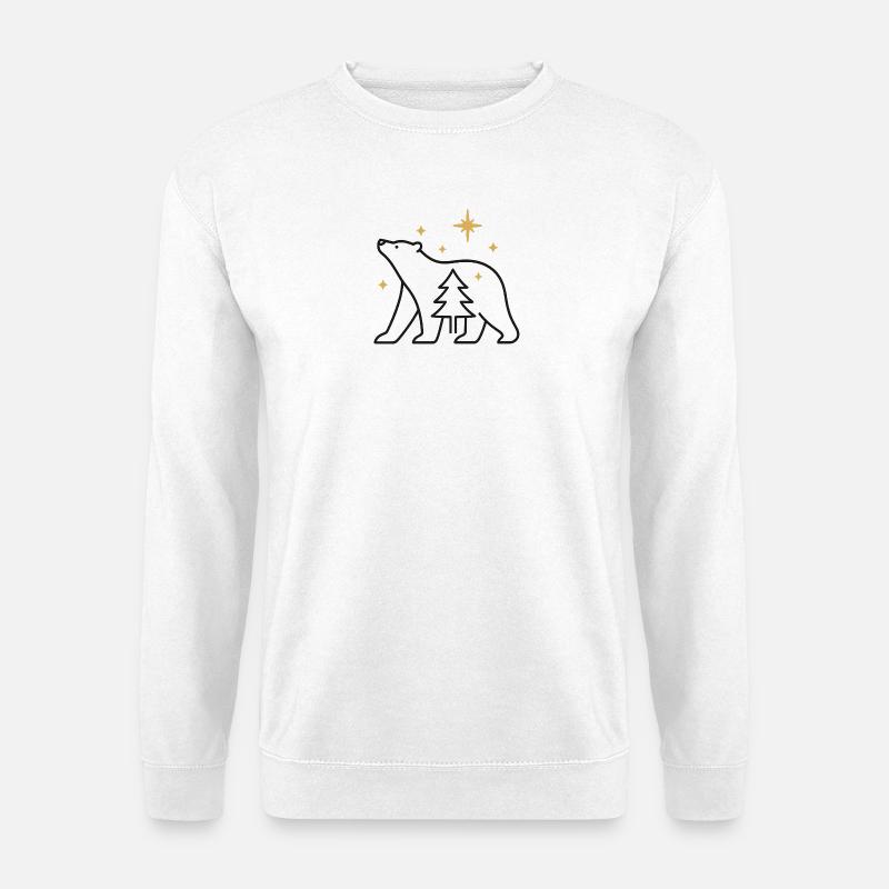 PolarBär im Sternenwald - Unisex Pullover - Weiß