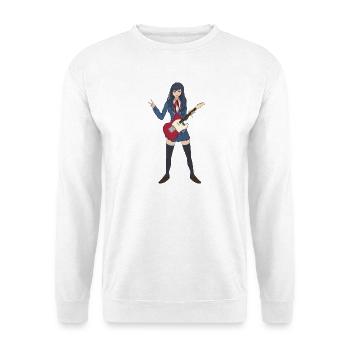 Anime Guitare Fille Waifu Mignon Musicien Kawaii - Sweat-shirt Unisexe - blanc - Devant