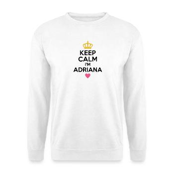 Keep Calm Adriana Heart - Unisex Sweatshirt - white - Front
