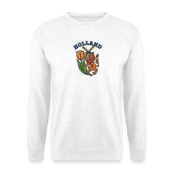 Hollande Tulipe moulin à vent Emblème - Sweat-shirt Unisexe - blanc - Devant