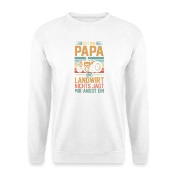 Je suis père et fermier. Rien ne me fait peur. - Sweat-shirt Unisexe - blanc - Devant