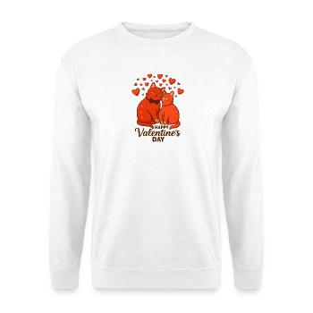 Verliebte Katzen – Valentinstag Illustration - Unisex Sweatshirt - white - Front