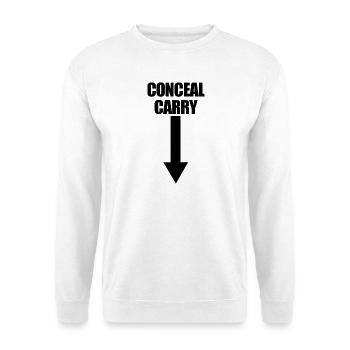 Blagues drôles sur le port d’armes dissimulées - Sweat-shirt Unisexe - blanc - Devant