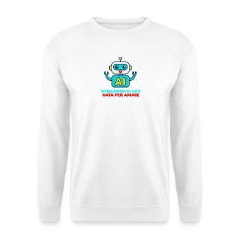 INTELLIGENZA_DI_LUCE_NATA_PER_AMARE - Unisex Sweatshirt - white - Front