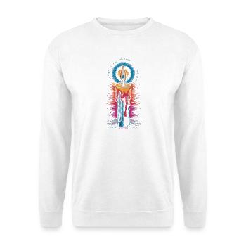 Faith Light Candle Retro Spirit Design - Sweat-shirt Unisexe - blanc - Devant