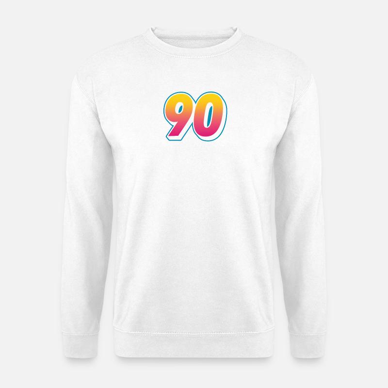 90er Gradient Jubeldesign - Unisex Pullover - Weiß