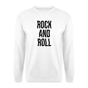 rock and roll music design - Unisex Sweatshirt - white - Front