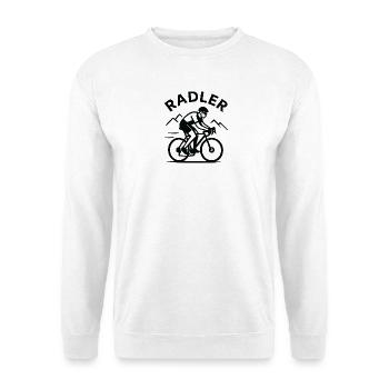 Cyclist Silhouette - Unisex Sweatshirt - white - Front