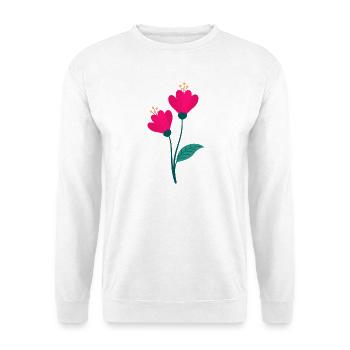 Fleur - Sweat-shirt Unisexe - blanc - Devant