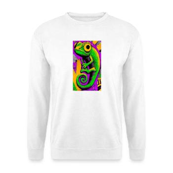 caméléon - Sweat-shirt Unisexe - blanc - Devant