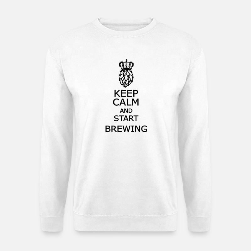 Keep calm and start brewing  - Unisex Sweatshirt - white