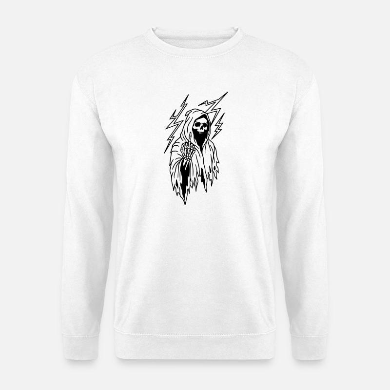 middle finger - Unisex Sweatshirt - white