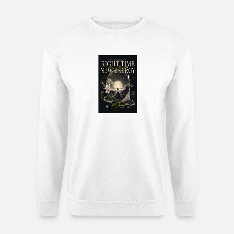 Right Time Neue Energie - Unisex Pullover - Weiß