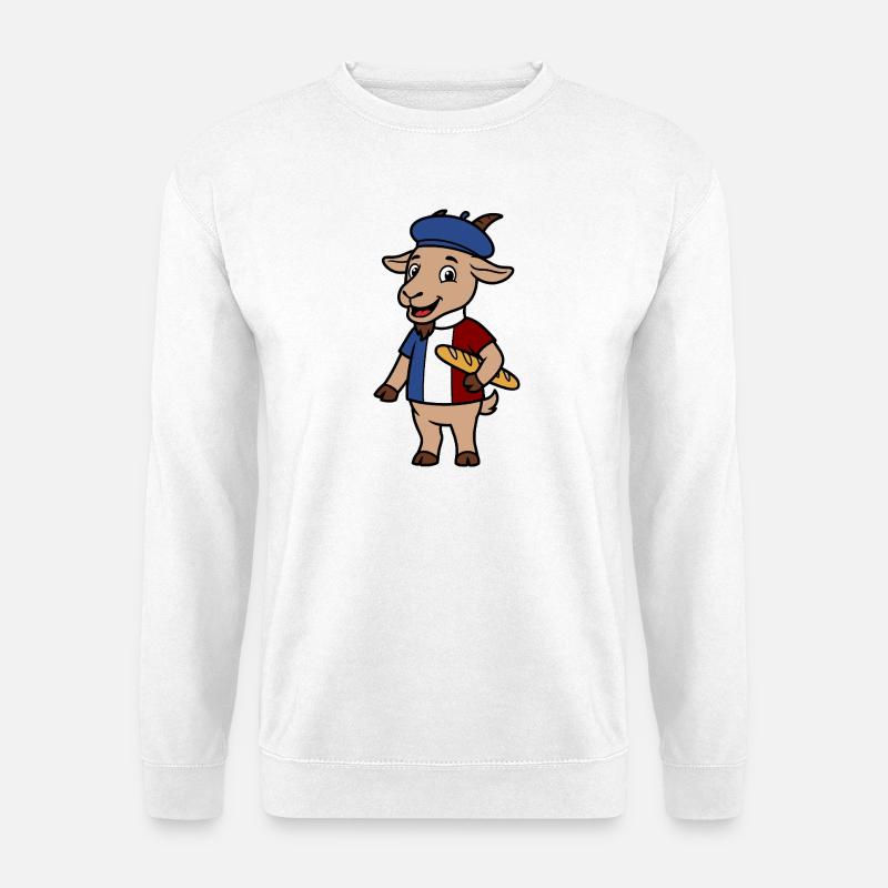 France Goat - Unisex Pullover - Weiß