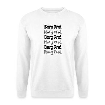 Retro Berg Frei Mountain Typography - Unisex Pullover - Weiß - Vorne