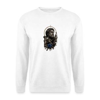 Art de tatouage avec une rose bleue - Sweat-shirt Unisexe - blanc - Devant