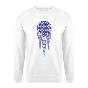 Spiritualität Meditation Heilige Geometrie Symbol Om - Unisex Pullover - Weiß - Vorne