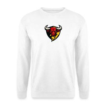 Roter Bullenblitz Schild - Sweat-shirt Unisexe - blanc - Devant