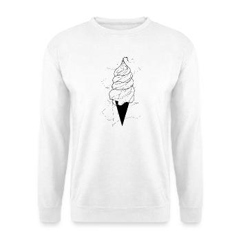 Art de la glace - Sweat-shirt Unisexe - blanc - Devant