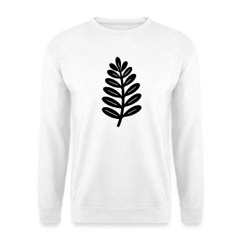 Farn - Unisex Pullover - Weiß - Vorne - Alina (178cm) & Michal (187cm)