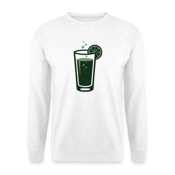 Ingwer Limonade Cocktail Glas Logo - Unisex Pullover - Weiß - Vorne - Alina (178cm) & Michal (187cm)