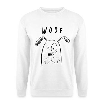 Woof Hundchen - Hund Comic - Unisex Pullover - Weiß - Vorne