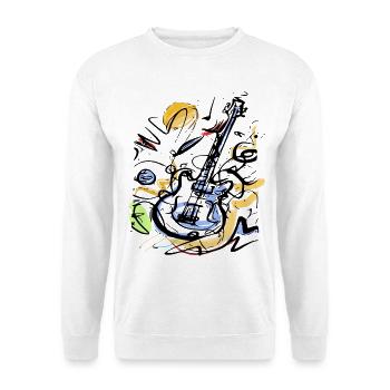 Musik Gitarre Love - Unisex Pullover - Weiß - Vorne