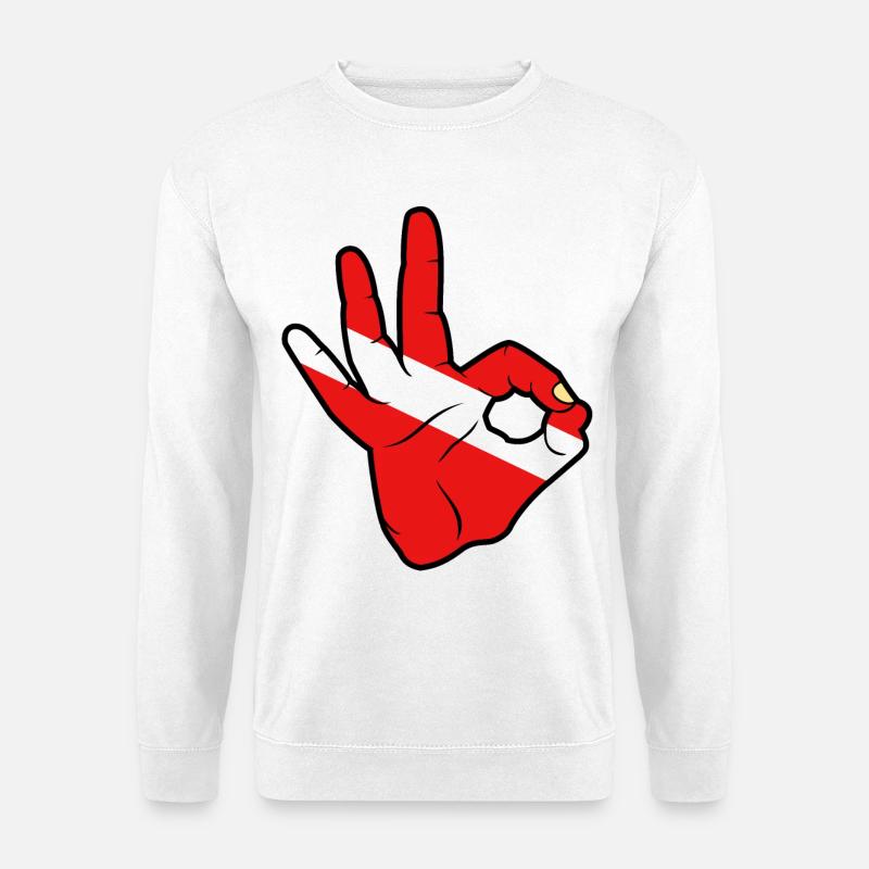 Ok Tauchen - Unisex Pullover - Weiß