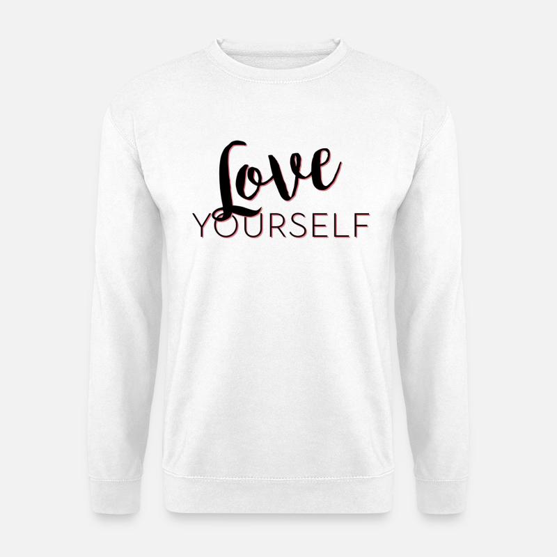 Love Yourself lettering Pascal Voggenhuber - Unisex Sweatshirt - white