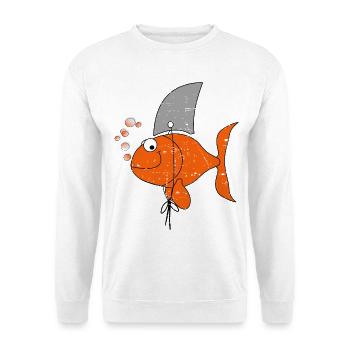 Funny fish - Unisex Sweatshirt - white - Front
