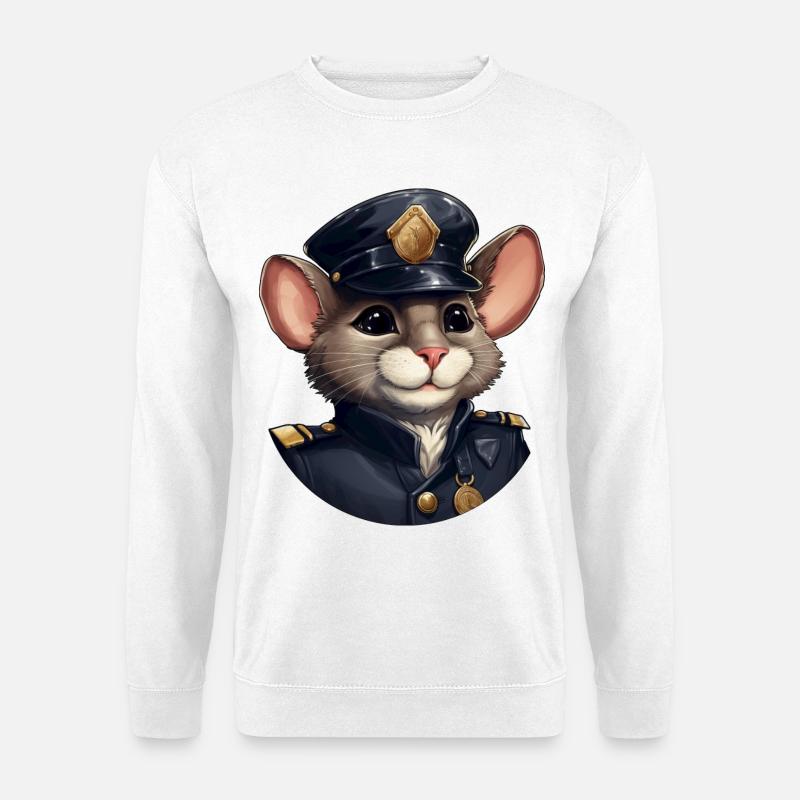 Mäuse Polizist - Unisex Pullover - Weiß