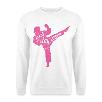 Weibliche Karateka - Unisex Pullover - Weiß - Vorne