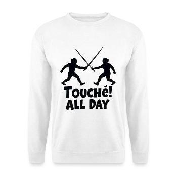 Touché! All Day - Unisex Pullover - Weiß - Vorne