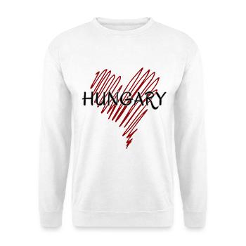 J’aime la Hongrie, j’aime la Hongrie - Sweat-shirt Unisexe - blanc - Devant