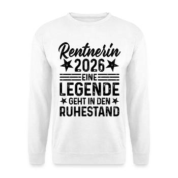 Retraité 2026 Une légende prend sa retraite - Sweat-shirt Unisexe - blanc - Devant