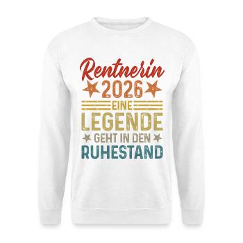 Retraité 2026 Une légende prend sa retraite - Sweat-shirt Unisexe - blanc - Devant