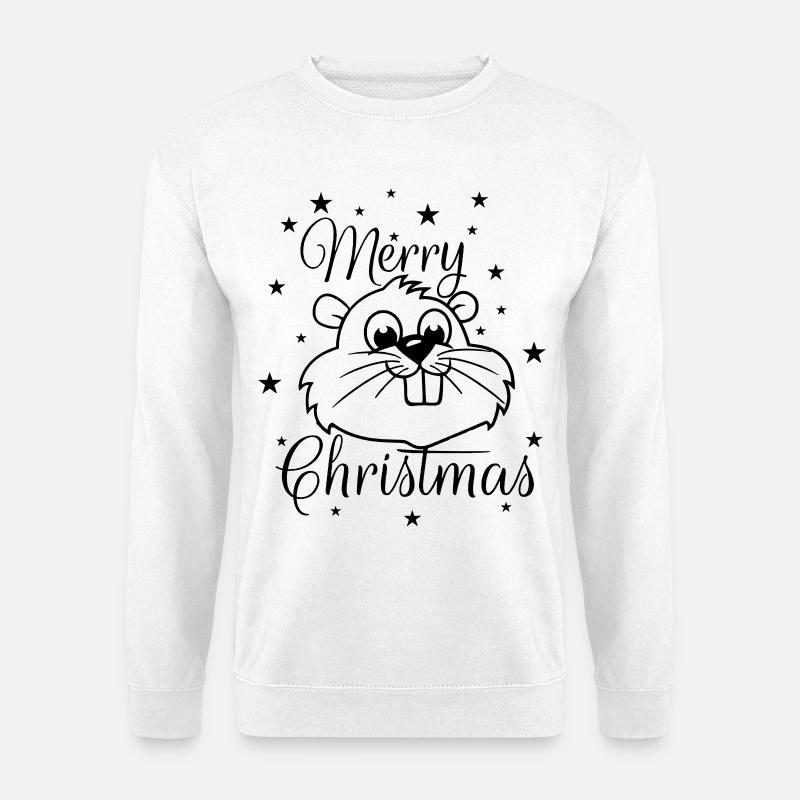 Eichhörnchen – Merry Christmas - Unisex Pullover - Weiß