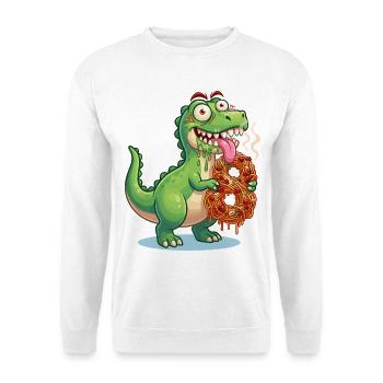 Dinosaurier 8. Geburtstag Dino Nummer 8  - Unisex Pullover - Weiß - Vorne