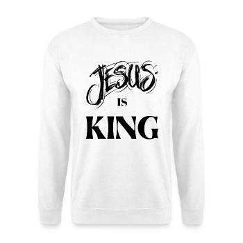 Jésus est roi - Sweat-shirt Unisexe - blanc - Devant