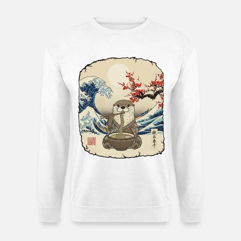 Otter Ramen Asiatisch - Unisex Pullover - Weiß