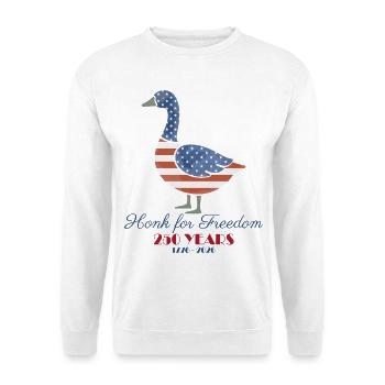 USA 250-jähriges Jubiläum Floral Patriotic - Unisex Pullover - Weiß - Vorne