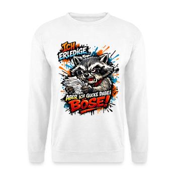 Ich mach das aber ich gucke dabei böse - Unisex Pullover - Weiß - Vorne