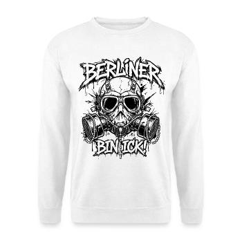 Berliner bin ick Graffiti - Unisex Pullover - Weiß - Vorne - Alina (178cm) & Michal (187cm)