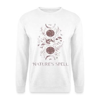 Mondkreis der Naturzauber - Unisex Pullover - Weiß - Vorne - Alina (178cm) & Michal (187cm)