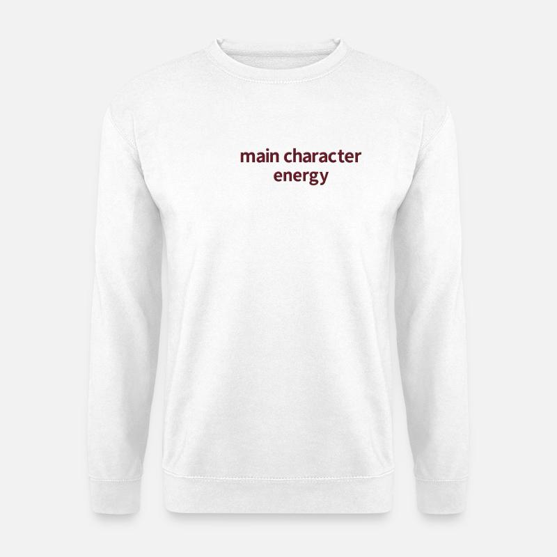 Statement Spruch bestickt - Unisex Pullover - Weiß