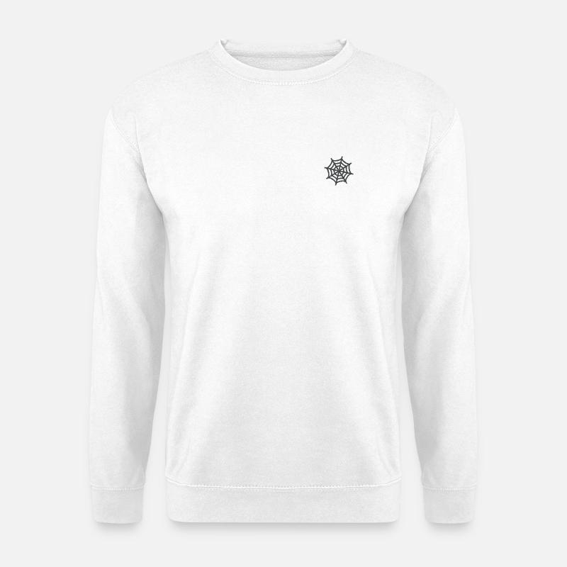 Embroidered spider web - Unisex Sweatshirt - white